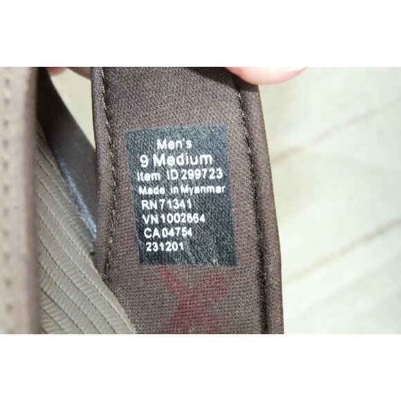 LL Bean Swift River Flip Flops All Terrain Brown Leather Size 9 M - Picture 6 of 7